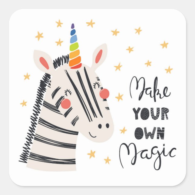 Pegatina Cuadrada Inspiración de maíz zebri (Anverso)