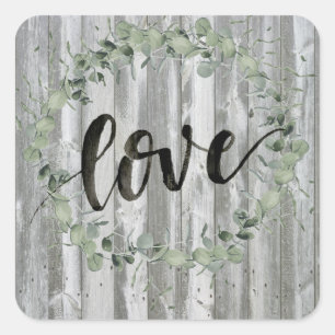 Pegatina Cuadrada Inspiración en las granjas - Amor
