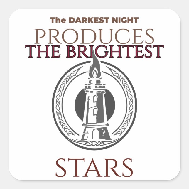 Pegatina Cuadrada Inspirador (Anverso)