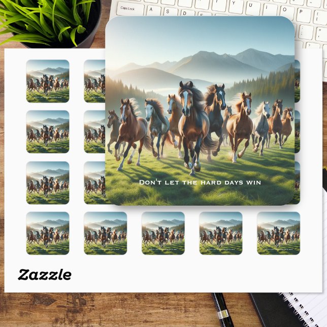 Pegatina Cuadrada Inspirador motivacional (Subido por el creador)