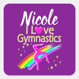 PEGATINA CUADRADA INSPIRÁNDOME EN EL DISEÑO DE GIMNASTICAS