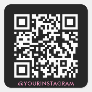 Pegatina Cuadrada instagram business social media moderno código qr