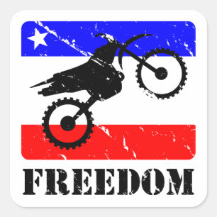 Pegatina Cuadrada INSTINTO de la Suciedad-Bici de la libertad