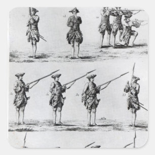 Pegatina Cuadrada Instrucciones para un taladro de Bayonet