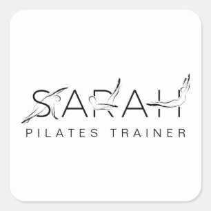 Pegatina Cuadrada Instructor de Pilates de Nombre SARAH