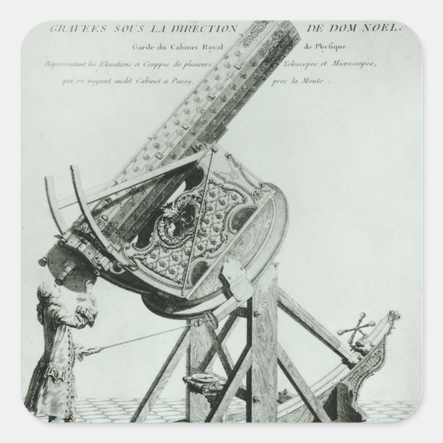 Pegatina Cuadrada Instrumentos de opción por Dom Noel (Anverso)