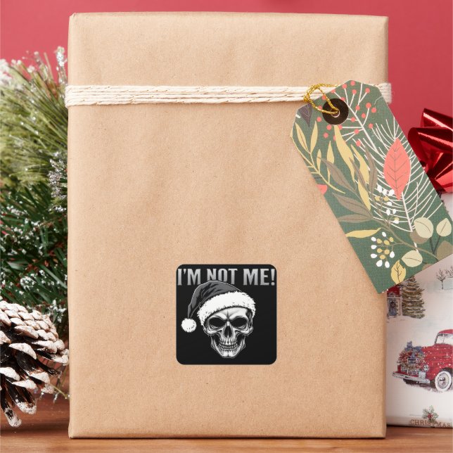 Pegatina Cuadrada Intenta describir tu artículo como lo haría un com (Vacaciones)