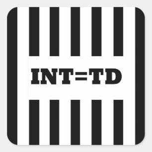 Pegatina Cuadrada Interceptación igual a toque - Refs de reemplazo