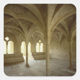 Pegatina Cuadrada Interior de la Casa Capítulo, siglos XII-XIII