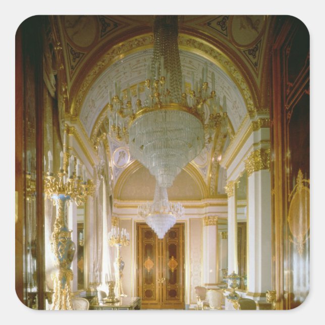 Pegatina Cuadrada Interior de los apartamentos privados (Anverso)