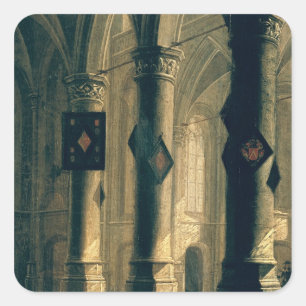 Pegatina Cuadrada Interior de una iglesia