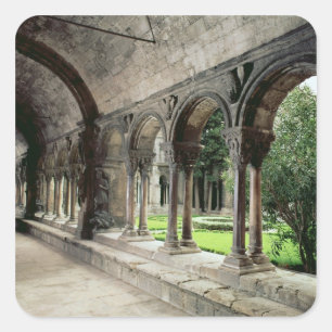 Pegatina Cuadrada Interior del claustro