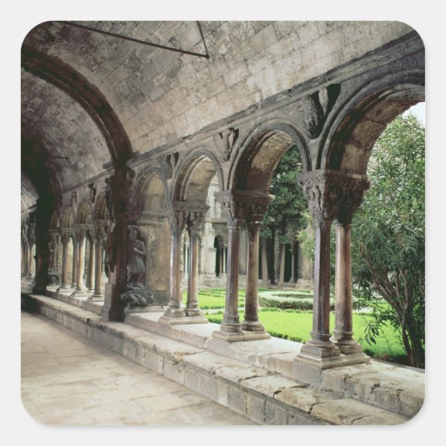 Pegatina Cuadrada Interior del claustro (Anverso)