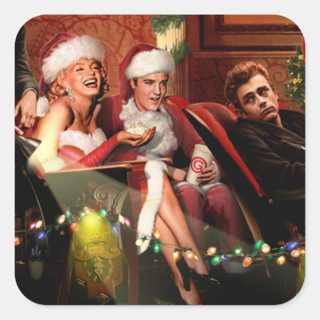 Pegatina Cuadrada Interludio de navidades (Anverso)