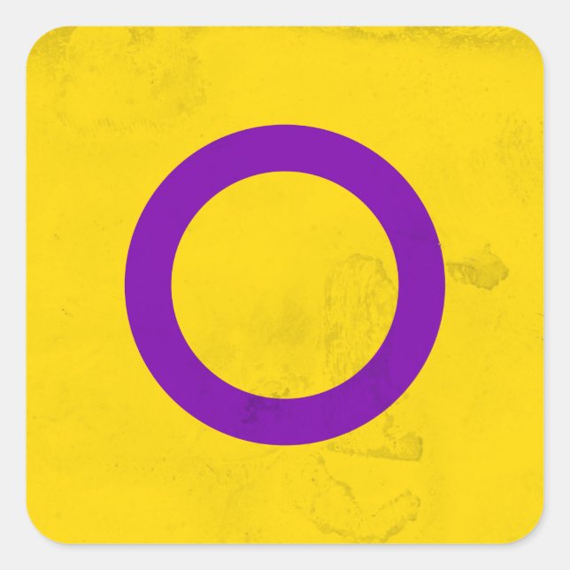Pegatina Cuadrada Intersexual (Anverso)
