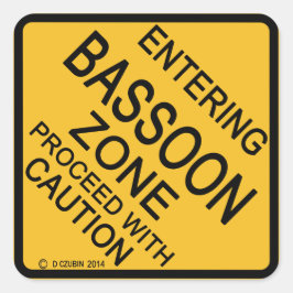 Pegatina Cuadrada Introducción a la zona de Bassoon