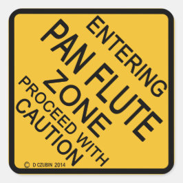 Pegatina Cuadrada Introducción de la zona de flauta de giro