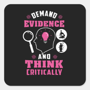 Pegatina Cuadrada Investigación de Ciencia Forense Geek de la Cienci