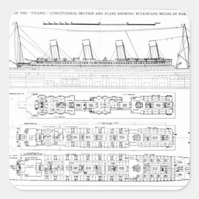 Pegatina Cuadrada Investigación sobre la pérdida del titanio: secció (Anverso)