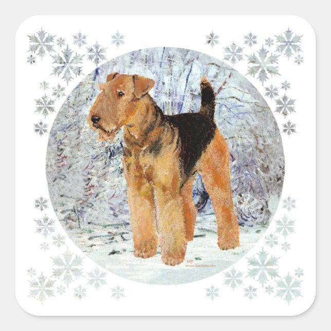 Pegatina Cuadrada Invierno (Anverso)