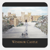 Invierno en la pintura panorámica del Castillo de 
