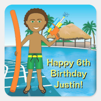 Pegatina Cuadrada Invitación de grupo