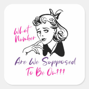 Pegatina Cuadrada Invitación del Fiesta del jugador de Bunco gracio