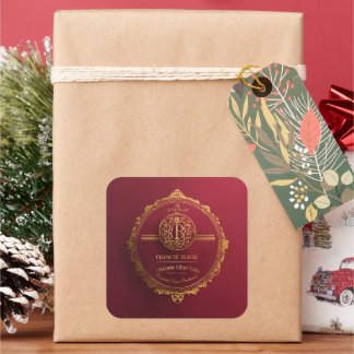 Pegatina Cuadrada Invitación Real