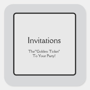 Pegatina Cuadrada Invitaciones