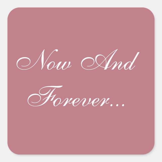 Pegatina Cuadrada Invitaciones personalizadas a Rosa Gold (Anverso)