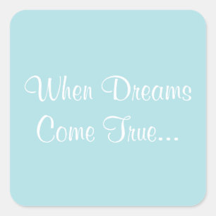 Pegatina Cuadrada Invitaciones personalizadas Powder Blue