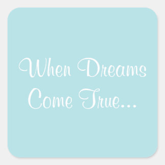 Pegatina Cuadrada Invitaciones personalizadas Powder Blue