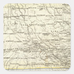 Pegatina Cuadrada Iowa 5