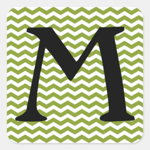 Pegatina Cuadrada Ipanema Green Wave Chevron