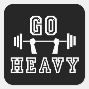 Pegatina Cuadrada Ir pesado