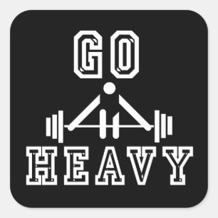 Pegatina Cuadrada Ir pesado