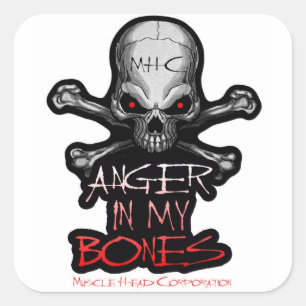 Pegatina Cuadrada Ira En Mis Huesos