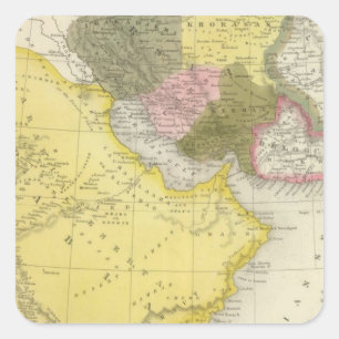 Pegatina Cuadrada Irán y la Arabia Saudita