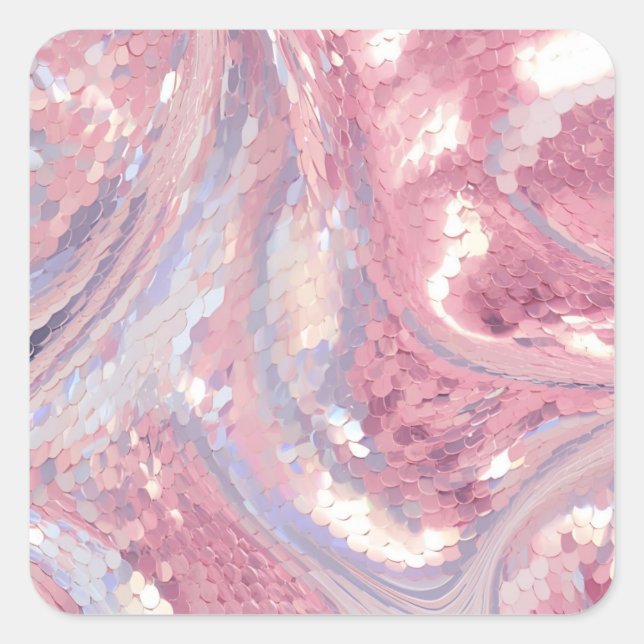 Pegatina Cuadrada Iridescent Pink and Purple  (Anverso)