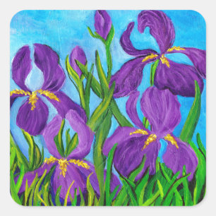 Pegatina Cuadrada Iris