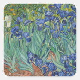 Pegatina Cuadrada Irises de Vincent Van Gogh