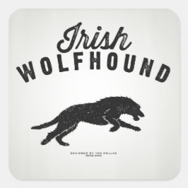 Pegatina Cuadrada Irish Wolfhound Sticker