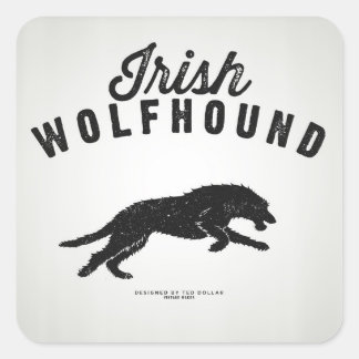 Pegatina Cuadrada Irish Wolfhound Sticker