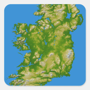 Pegatina Cuadrada Irlanda