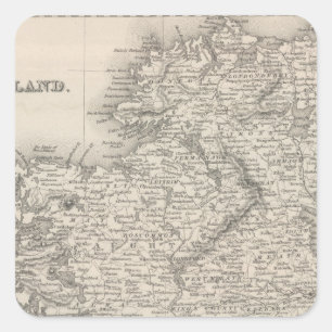 Pegatina Cuadrada Irlanda 14