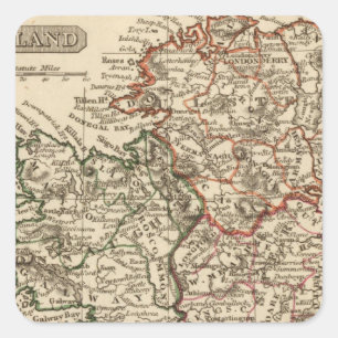 Pegatina Cuadrada Irlanda 18