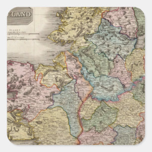 Pegatina Cuadrada Irlanda 2