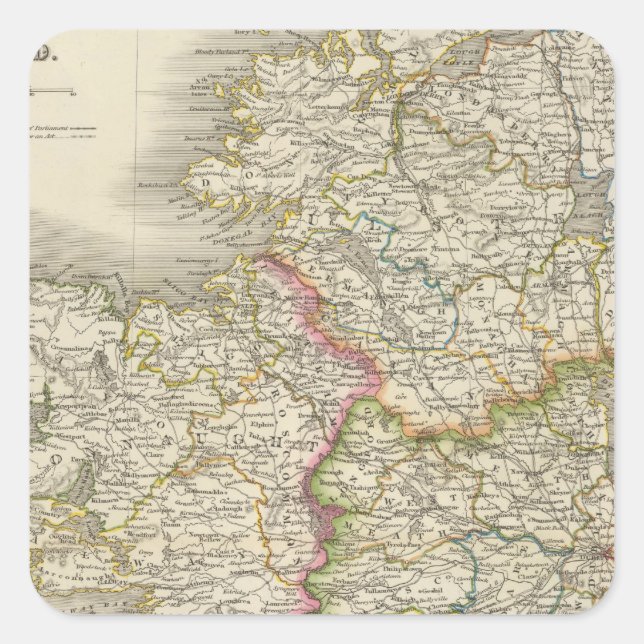 Pegatina Cuadrada Irlanda 4 (Anverso)