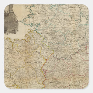 Pegatina Cuadrada Irlanda compuesta