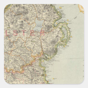 Pegatina Cuadrada Irlanda de nordeste